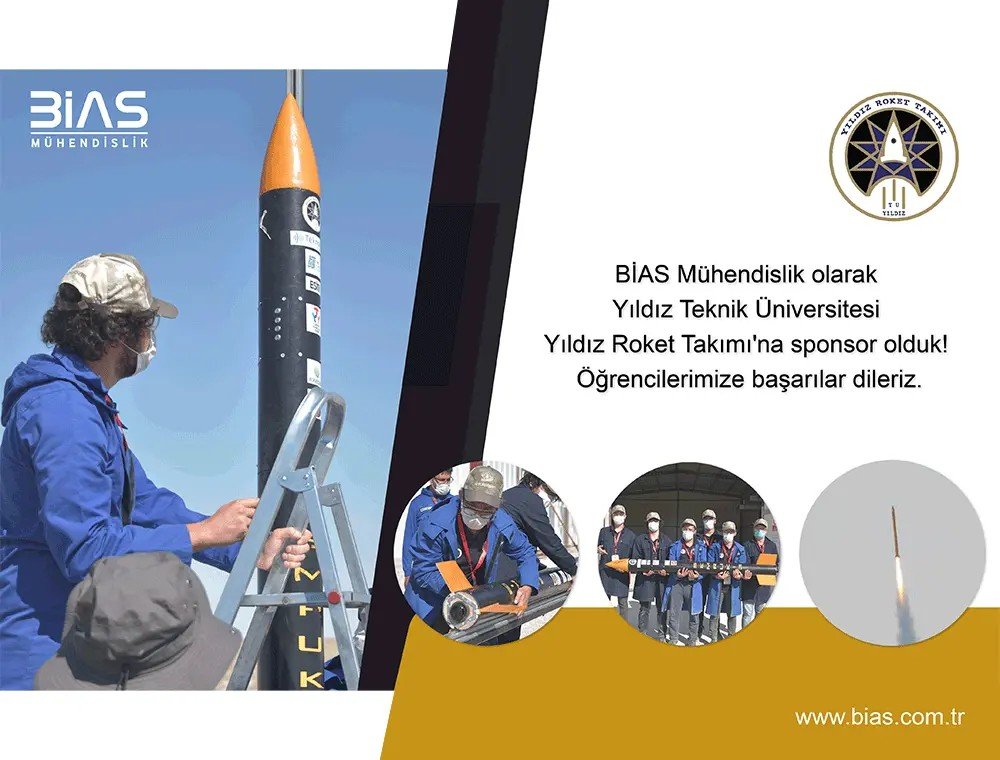 Yıldız Teknik Üniversitesi Yıldız Roket Takımı'na sponsor olduk!